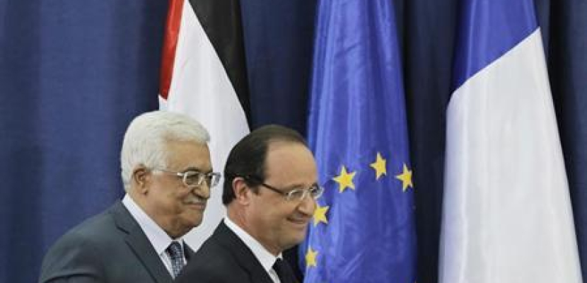 الرئيس الفرنسي يلتقي نظيره الفلسطيني بقصر الاليزيه لبحث عملية السلام