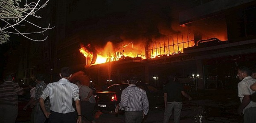 حريق فى مبنى برلمان إقليم شمال العراق