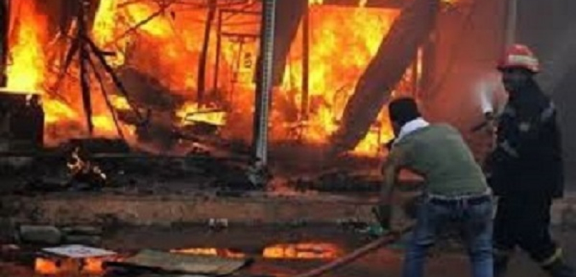 مجهولون يشعلون النيران فى مكتب بريد وسنترال بالقليوبية