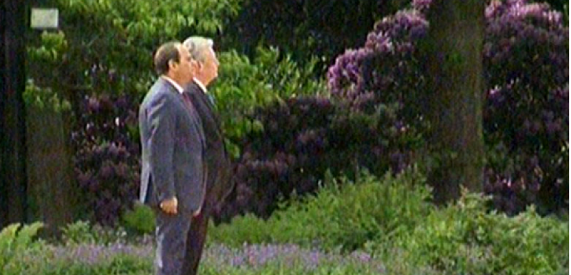 مراسم استقبال الرئيس السيسي في قصر الرئاسة بألمانيا 03-06-2015