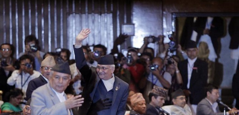انتخاب خادجا براساد كأول رئيس وزراء لدولة نيبال في ظل الدستور الجديد