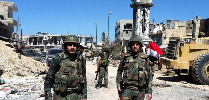 الجيش السوري يطوق مدينة السخنة في ريف حمص الشرقي