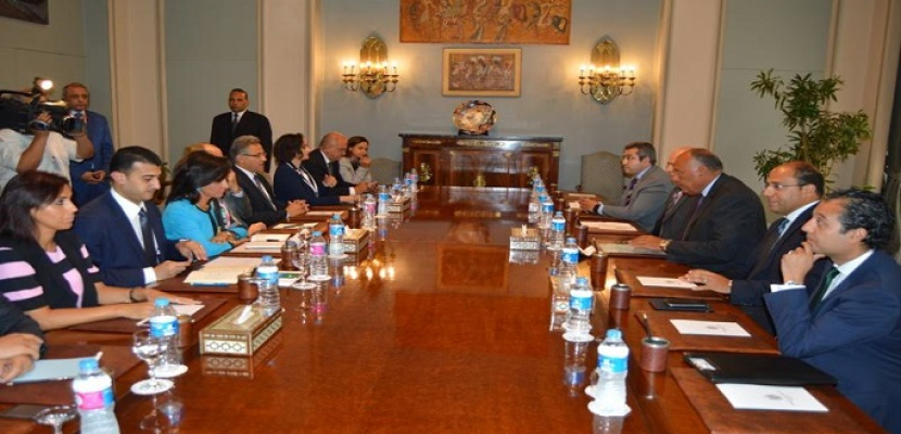 وزير الخارجية يستقبل مجموعة الصداقة “المصرية – البريطانية” في مجلس النواب