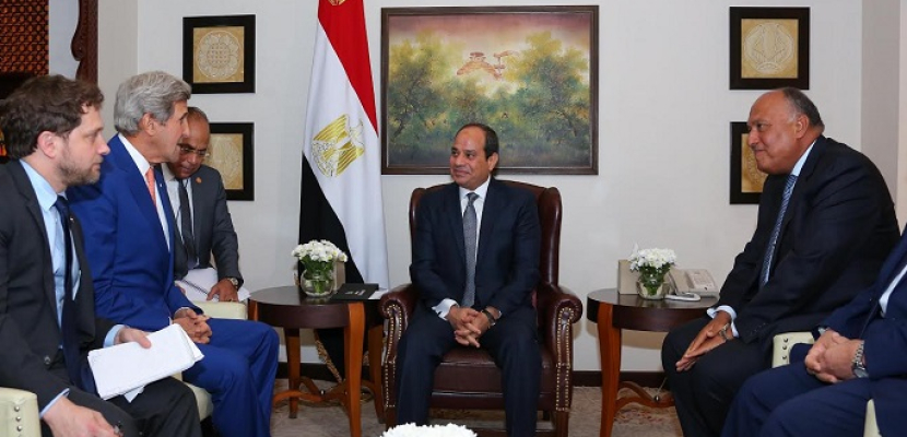 خلال لقائه كيري بالهند.. السيسي يؤكد تطلع مصر لتعزيز العلاقات الاستراتيجية والتعاون مع واشنطن