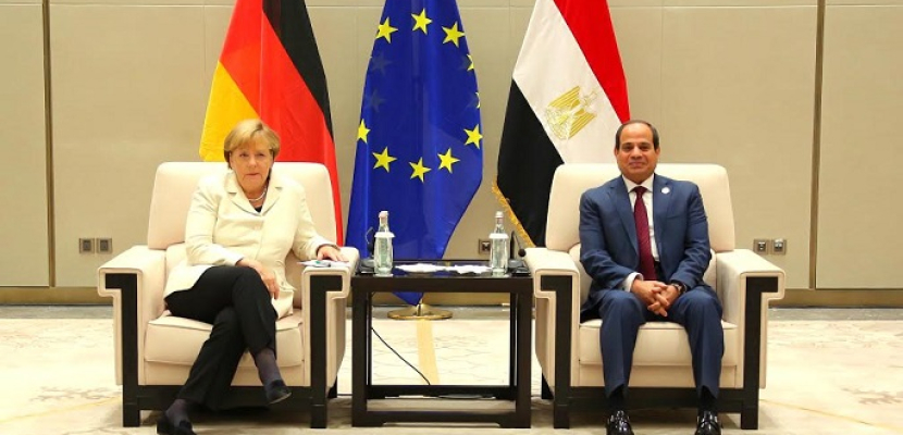 السيسى يؤكد تطلع مصر للعمل على تعزيز التعاون مع ألمانيا فى جميع المجالات