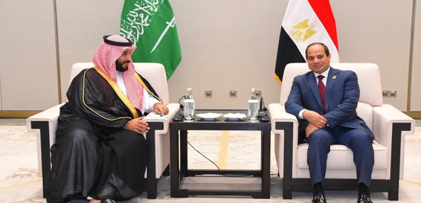 الرئيس يلتقي  بسمو ولي ولي العهد السعودي و رئيس الوزراء الأسترالي علي هامش أعمال القمة
