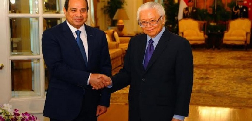 الرئيس السيسى ورئيس سنغافورة يتفقان على تعزيز التعاون الاقتصادى