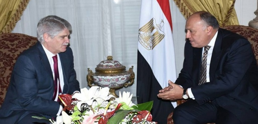 وزير خارجية اسبانيا يثمن مواقف مصر لتحقيق الأمن والاستقرار في المنطقة
