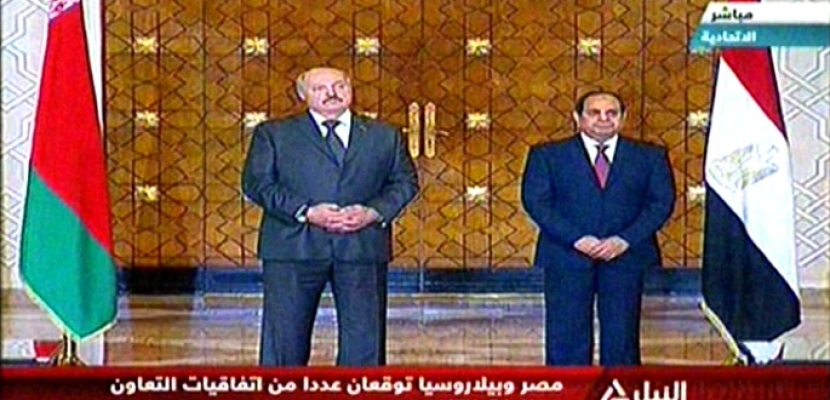 مصر وبيلا روسيا توقعان عددا من اتفاقيات التعاون بين البلدين
