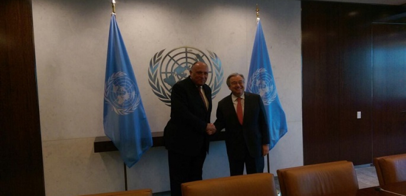 وزير الخارجية يلتقي أمين عام الأمم المتحدة في نيويورك