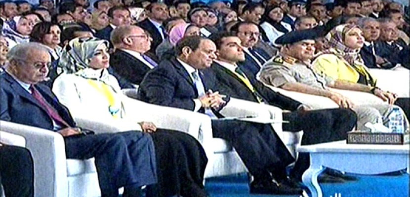 الرئيس السيسي يشارك فى جلسة محاكاة الدولة المصرية ضمن المؤتمر الوطنى للشباب
