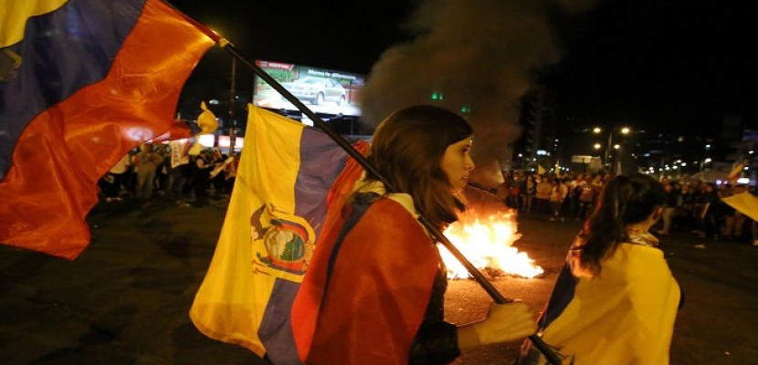 مظاهرات فى الإكوادور احتجاجًا على فوز  مورينو بالرئاسة
