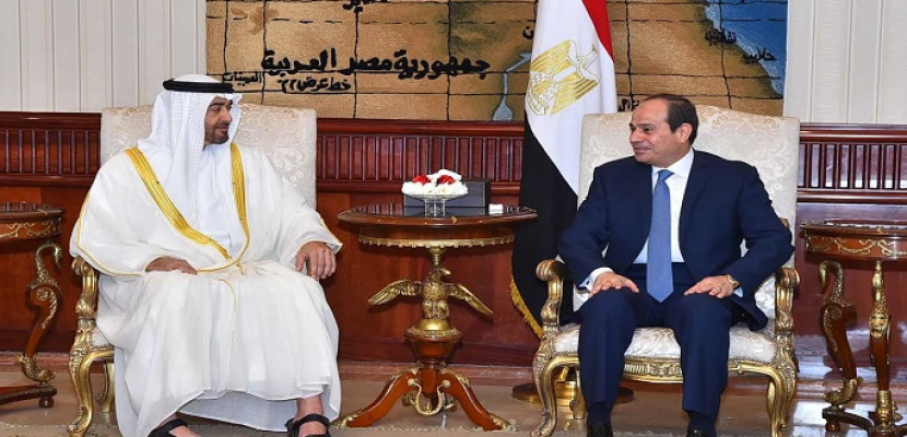 الرئيس السيسي وولي عهد أبوظبي يبحثان هاتفيا التعاون الثنائي والقضايا الاقليمية