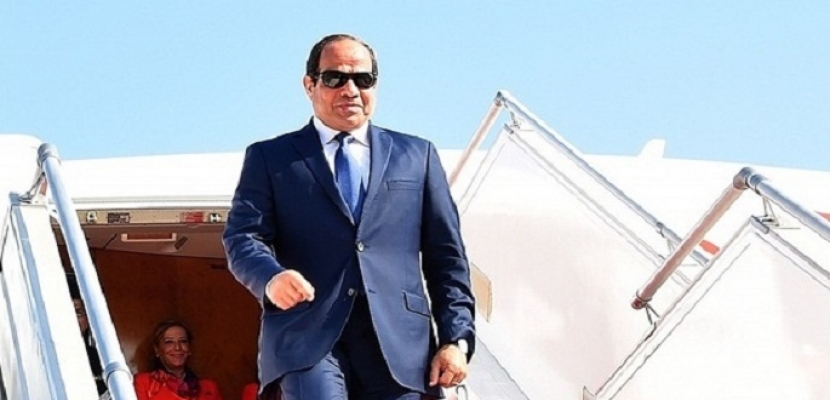 الرئيس السيسي يعود إلى القاهرة قادما من أوغندا بعد مشاركته فى قمة دول حوض النيل