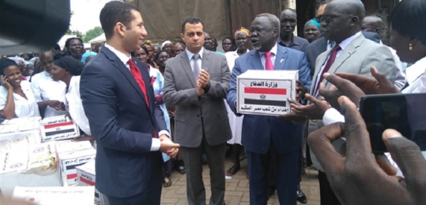 توزيع الشريحة الأولى من المساعدات الإنسانية المصرية في جنوب السودان