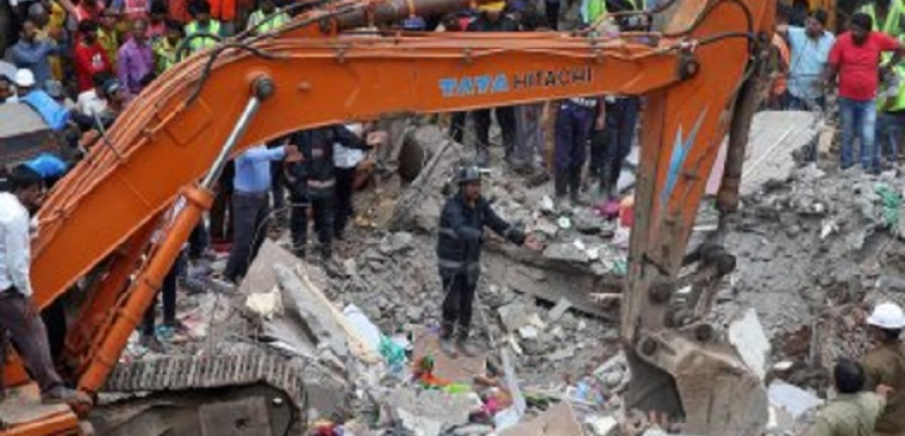 ارتفاع عدد ضحايا انهيار مبنى فى مومباى بالهند لـ 17 قتيلا