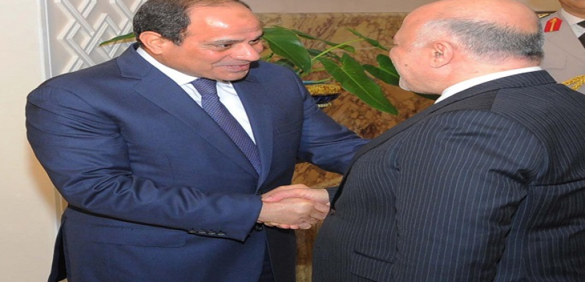 السيسي يستقبل رئيس وزراء العراق.. ويؤكد قوة العلاقات بين البلدين