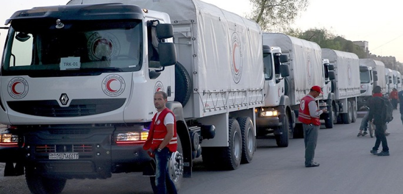 الصليب الأحمر: قافلة مساعدات تصل إلى عفرين بسوريا