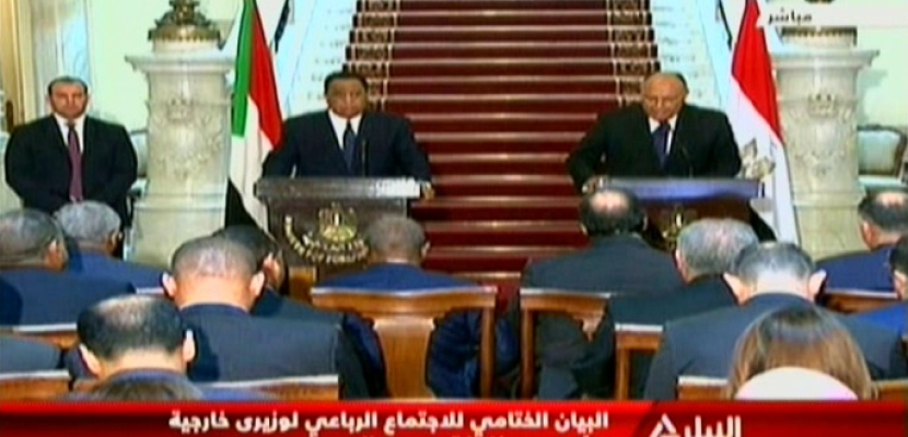 مؤتمر صحفى بين وزيرى  خارجية مصر والسودان