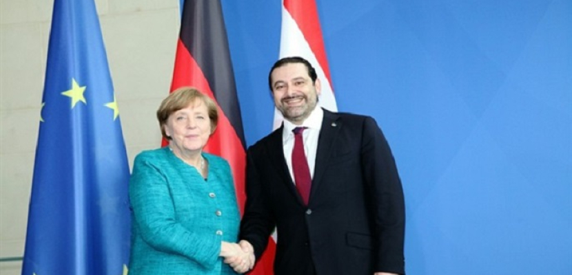 الحريري يجري محادثات مع ميركل لتعزيز التعاون بين لبنان وألمانيا
