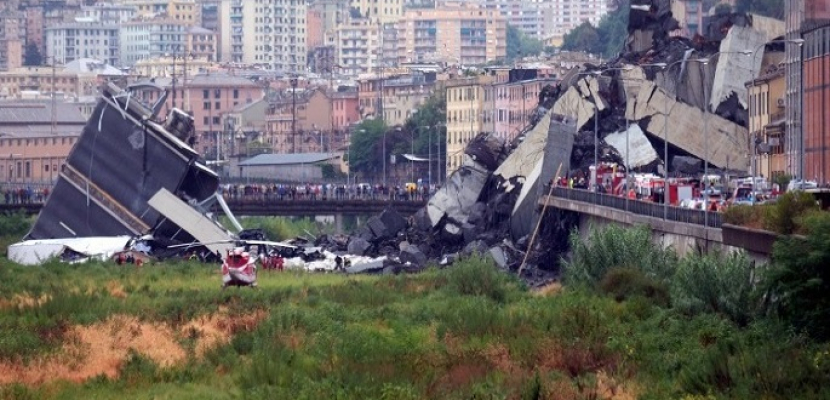 ارتفاع عدد ضحايا انهيار جسر “جنوة” بإيطاليا إلى 41 شخصا