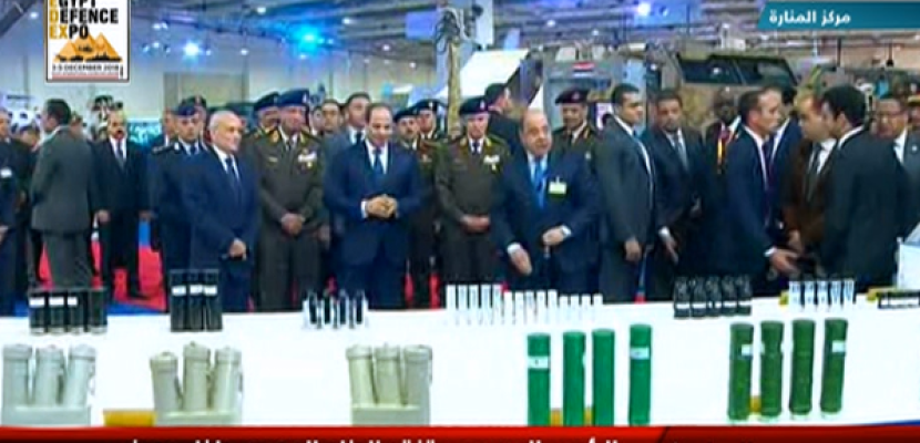 الرئيس السيسي يفتتح المعرض الدولي الأول للصناعات الدفاعية والتسليح Edex 2018
