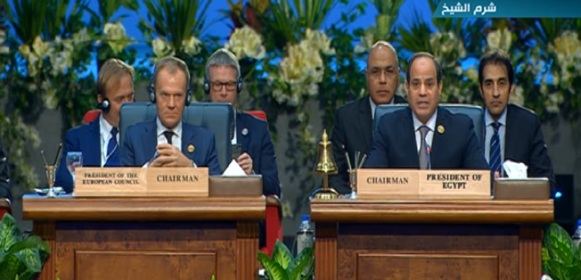 الرئيس السيسي يعلن ختام القمة العربية الأوروبية بشرم الشيخ بإقرار البيان الختامي
