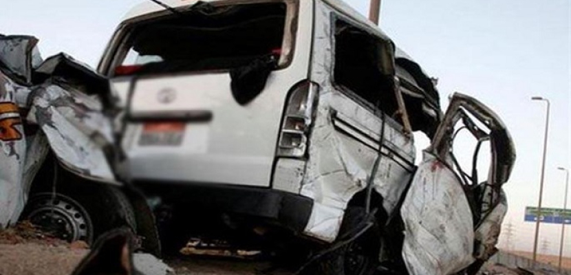 إصابة 16 شخصا فى حادث تصادم سيارتين بطريق الأوتوستراد