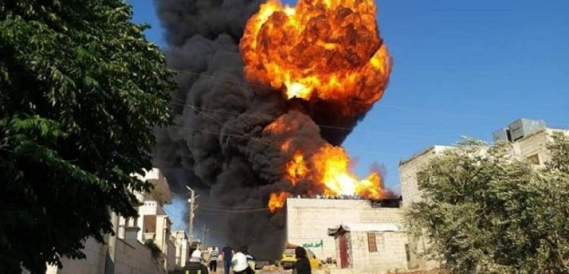 تفجير ذخائر وعبوات ناسفة من مخلفات الإرهابيين فى حلب بسوريا