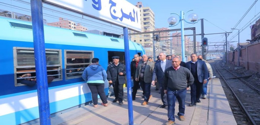 نائب وزير النقل يتابع التشغيل التجريبي بين محطتي مترو المرج الجديدة والقديمة