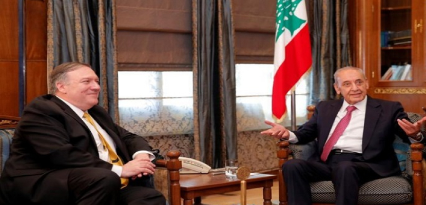 بري لوزير الخارجية الأمريكي: العقوبات على حزب الله تضر لبنان