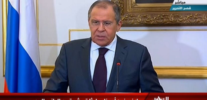 سيرجى لافروف : نعمل على عودة الرحلات الروسية إلى المدن المصرية فى أسرع وقت