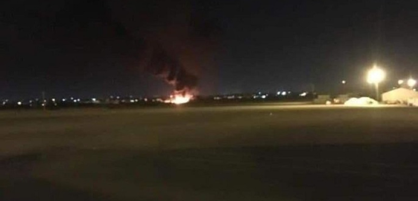 طائرات الجيش الليبى تدمر طائرة شحن تركية فى مهبط الكلية الجوية فى مصراتة
