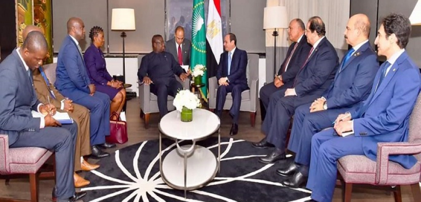 الرئيس السيسى يلتقى رئيس جمهورية سيراليون في نيويورك