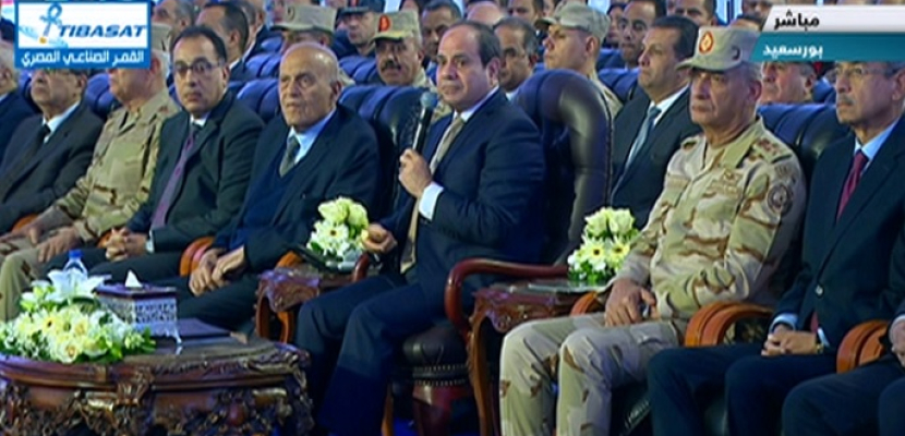 الرئيس السيسى يشهد افتتاح عدد من المشروعات القومية بمحافظتى بورسعيد وشمال سيناء