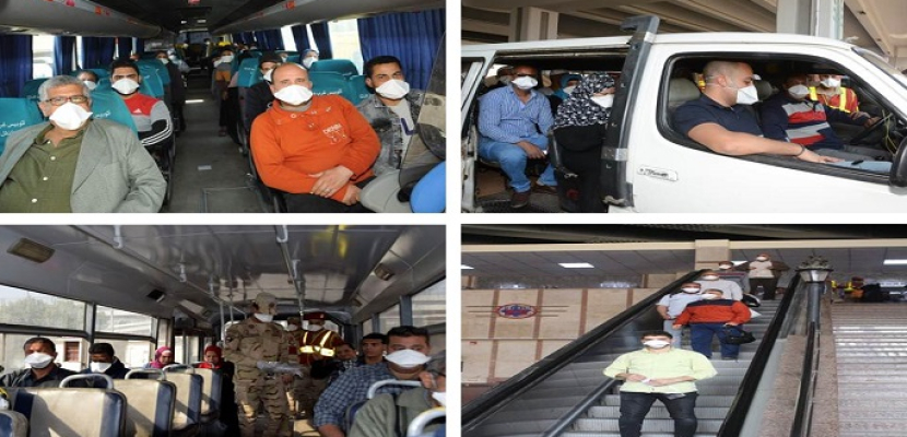 القوات المسلحة تواصل توزيع الماسكات الطبية بوسائل النقل الجماعية والأماكن الحيوية