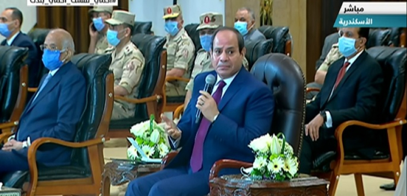 إفتتاح الرئيس السيسي عدد من المشروعات التنموية بمحافظة الاسكندرية