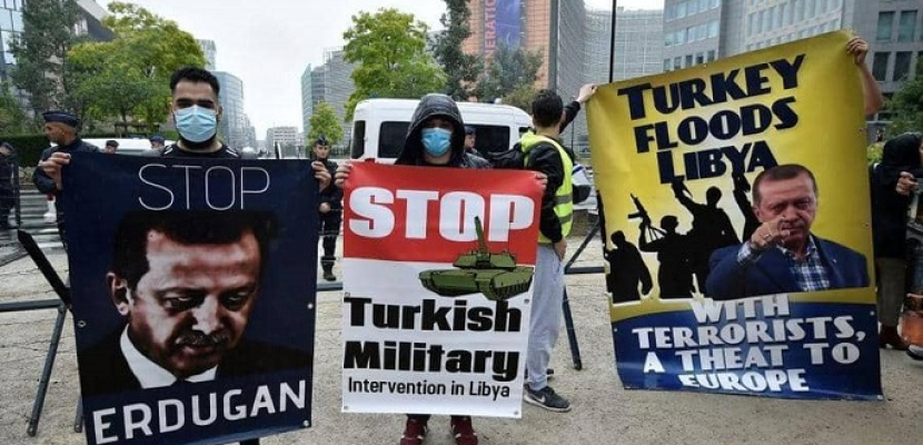 مظاهرة في بروكسل للتنديد بالتدخل التركي في ليبيا