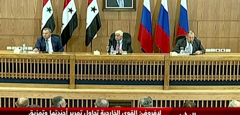 مؤتمر صحفي بين وزيري الخارجية السوري والروسي في دمشق 07-09-2020