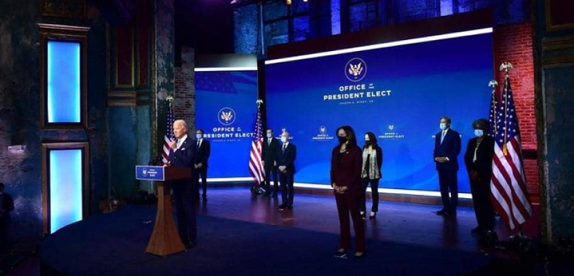 بايدن أثناء الإعلان عن إدارته: الولايات المتحدة جاهزة لقيادة العالم