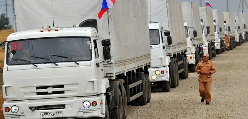 قافلة مساعدات روسية تحمل 50 طنا من مواد البناء تتوجه إلى كاراباخ