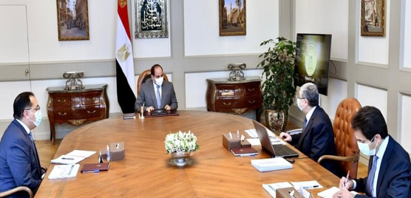 الرئيس السيسي يتابع موقف التغذية الكهربائية للمشروع القومي لتنمية سيناء وتطوير الريف المصري