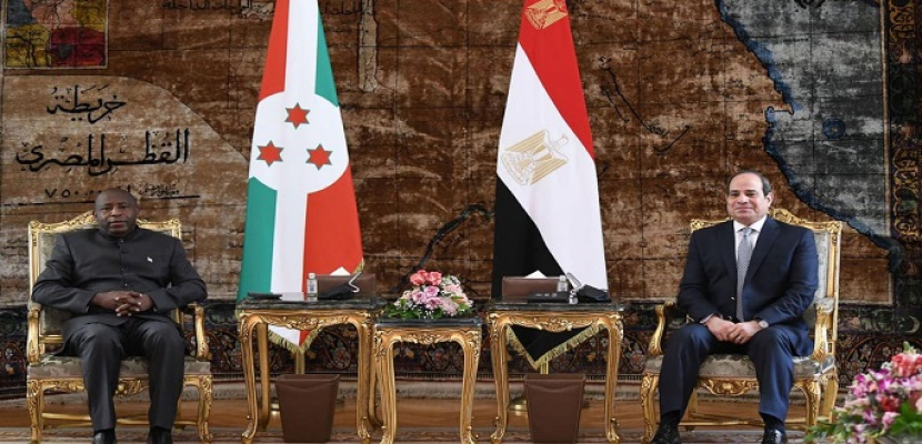 بالصور.. الرئيس السيسي يستقبل نظيره البوروندي بقصر الاتحادية