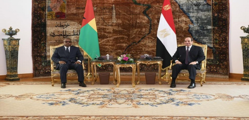 بالصور.. الرئيس السيسي يستقبل رئيس جمهورية غينيا بيساو ..ويؤكد على استعداد مصر لتعزيز التعاون الثنائي على جميع الأصعدة
