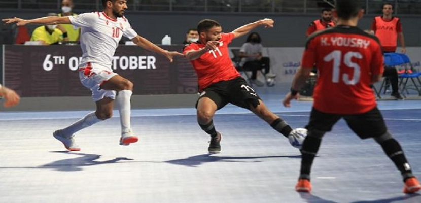 منتخب مصر يتخطى البحرين ويتأهل لنصف نهائي كأس العرب لكرة الصالات