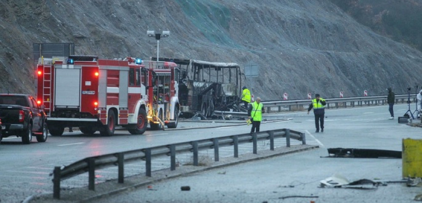45 قتيلاً على الاقل في حادث حافلة مروع في بلغاريا