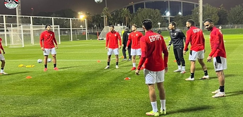 تدريب مسائي للمنتخب الوطني استعدادًا لمواجهة تونس بنصف نهائي كأس العرب