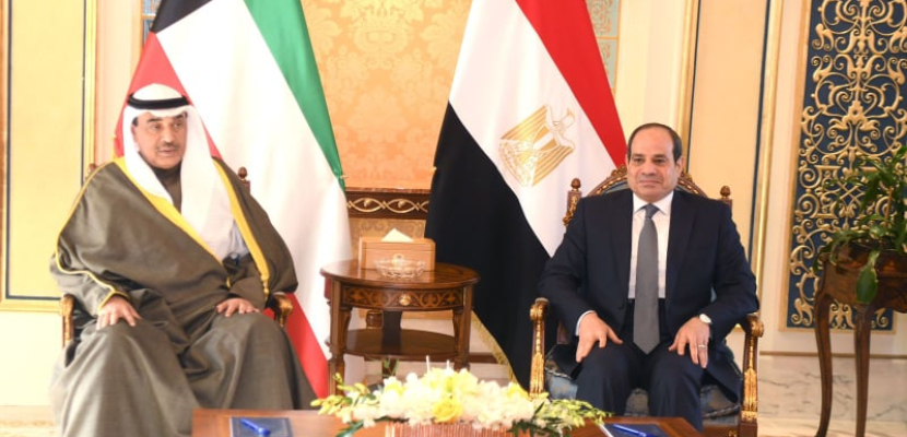الرئيس السيسي يلتقي رئيس الوزراء الكويتي