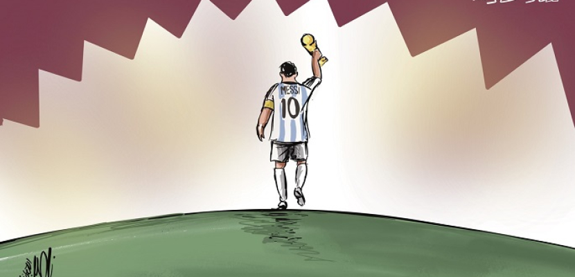 ميسى يتوج بكأس العالم في قطر