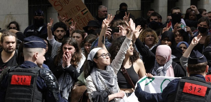 الشرطة الفرنسية تفض من جديد اعتصاما لطلاب مؤيدين لفلسطين بمعهد العلوم السياسية بباريس